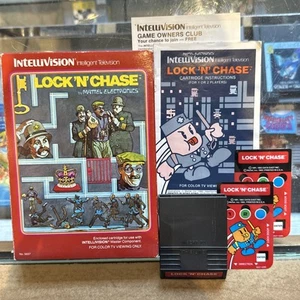 Lock N Chase • Mattel Intellivision Game In Box + Manual & Overlays (1982) Boxed - Picture 1 of 9