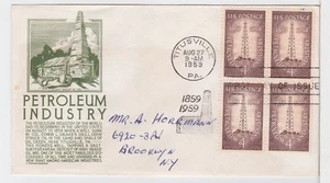 TurtlesTradingPost - Petroleum Industry 1959 #1134 C Stephen Anderson FDC Block - Picture 1 of 1