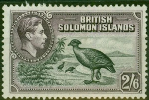 British Solomon Islands 1939 2s6d Black & Violet SG70 Fine MM - Picture 1 of 1
