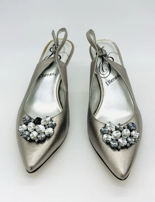 Zapatos J. Renee talla 11 plateados envolventes - defectos Foto 1 de 4