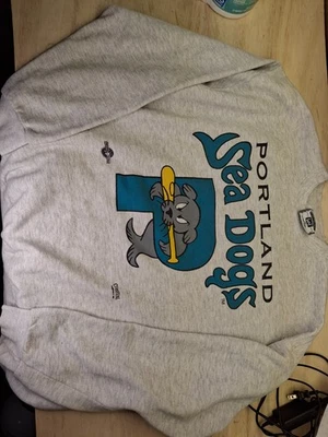 Sudadera gris Portland Sea Dogs pequeña ligas menores béisbol Marlins Foto 1 de 3