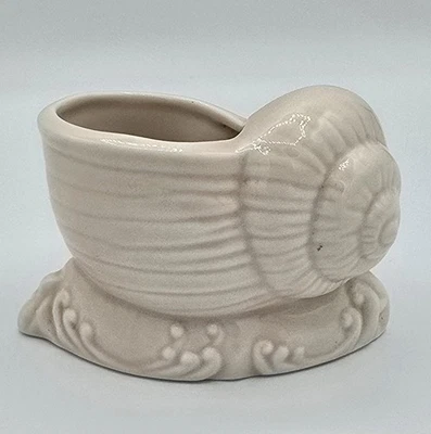 Antigo tema de praia suculento plantador de cerâmica concha do mar concha do mar - Imagem 1 de 4