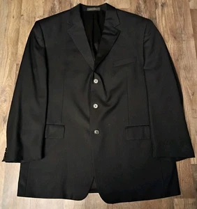 Calvin Klein Herren Blazer Sakko 44R Schwarz 100%Wolle WoolMark Drei Knöpfe  - Bild 1 von 5