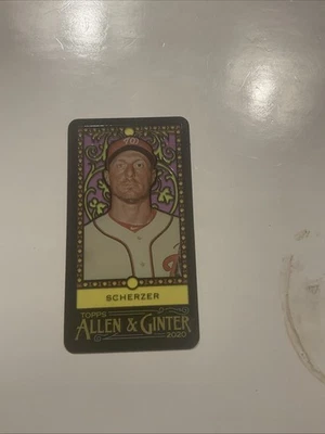 2020 Allen & Ginter Stained Glass Max Scherzer #100 Only 25 Made A&G - Image 1 of 2