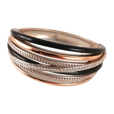 Brighton Anillos de Neptuno Brazalete Negro Bisagras Mezcla Metales y Cristales Foto 1 de 4