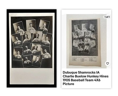 EARLY BB!! 1905 Dubuque Iowa SHAMROCKS Silver-Gelatin Composite Unused RPPC - Image 1 of 3