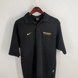 Washington Huskies Cross Country Nike Dri-Fit Mens Team Polo Shirt Black Size L - Picture 1 of 9