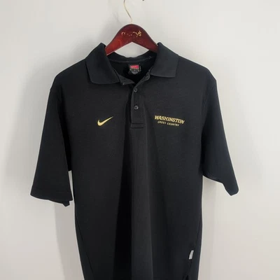 Washington Huskies Cross Country Nike Dri-Fit Hombres Equipo Polo Negro Talla L Foto 1 de 4