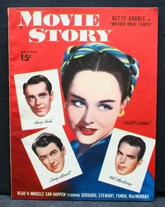 Vintage "Movie Story" Magazine - October 1947 - Paulette Goddard Cover - Picture 1 of 2