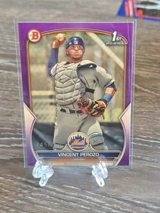 2023 Bowman #BP-102 Vincent Perozo Prospects Purple #/250 1st Parallel - Picture 1 of 1