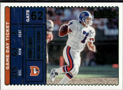 2022 Panini Contenders Game Day Ticket #GDT-JEL John Elway Denver Broncos - Image 1 of 2