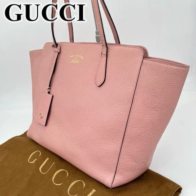 GUCCI Hand Bag Tote Purse Leather Pink Authentic - Image 1 of 4