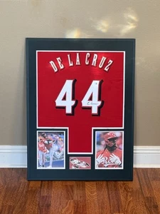 Elly de La Cruz Custom Framed Autographed Cincinnati Reds Jersey - Picture 1 of 6
