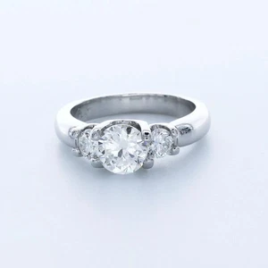 3-Stone Engagement Ring Platinum Classic 2.42 CT Round Lab-Grown Diamond H VS1 - Picture 1 of 8