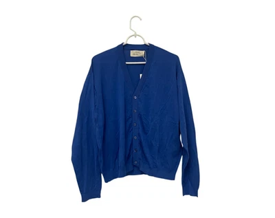 Cárdigan Suéter Zara Origins Para Hombre M Azul Seda Algodón Manga Larga 5755/312 Nuevo Con Etiquetas Foto 1 de 4