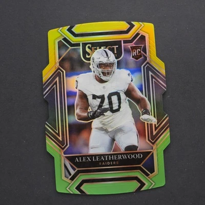 2021 Panini Select - Club Alex Leatherwood #286  Green & Yellow Prizm Die-Cut RC - Image 1 of 2