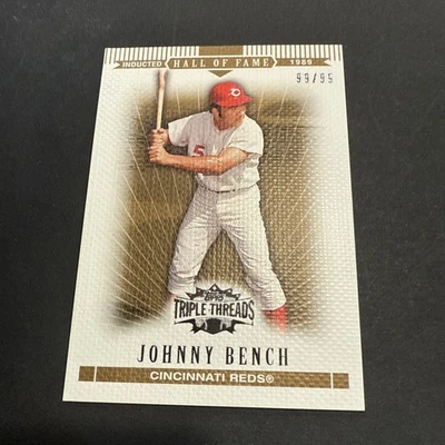 Topps Triple Threads 2007 - Johnny Bench #14 dorado/99 Foto 1 de 4