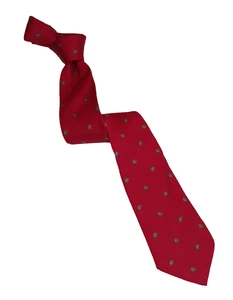 New BERT PULITZER $75 Red Lucky Eye Hand Printed Tie 100% Silk Necktie Qte_B2 - Picture 1 of 4