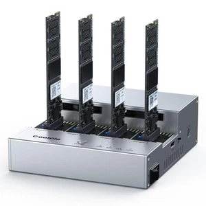 4-Bay M.2 NVME Cloner, Coolpie CR510 20Gbps NVMe Enclosure for SSD Offline Cl... - Photo 1/9