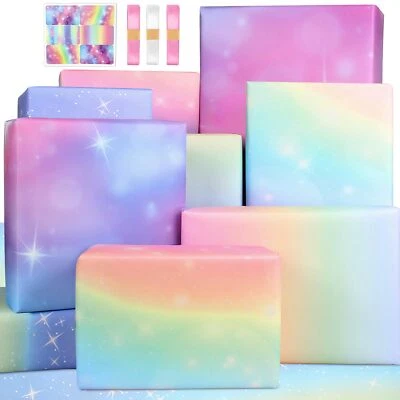 BWLOIES Girls Wrapping Paper Birthday Gift Wrap Setbirthday Wrapping Paper Sheetsfairy W