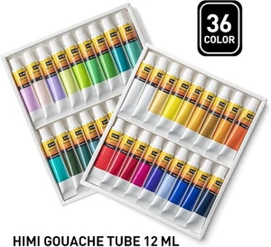 36x Gouache Farbe Tuben Set, 36 Farben, 12 ml, 0,4 US flüssige Unzen Tuben, Gouache Farbe - Bild 1 von 7