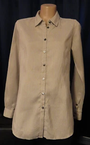 BLOUSE - ANNA THOMAS SILK LADIES BLOUSE Size 6 STRIPED LONG SLEEVE - Picture 1 of 3