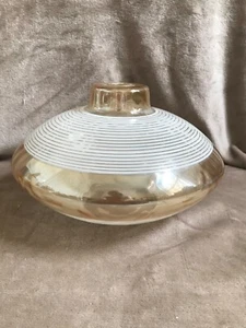 Mid Century 1950s UFO Atomic Glass Spaceship Ceiling Pendant Hanging Lamp Shade. - Picture 1 of 14