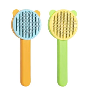 Pet Hair Removal Comb Cat Brush Self Cleaning Slicker Brush for Cats Dogs Hair - Picture 1 of 14