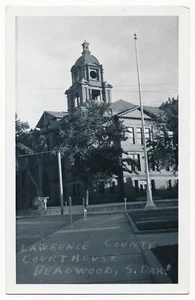 Lawrence County Court House, Deadwood, Dakota del Sur RPPC - Imagen 1 de 2