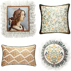Designer Vintage Throw Pillow Covers,Luxury Soft Dutch Velvet Pillows Cover with - Picture 1 of 8