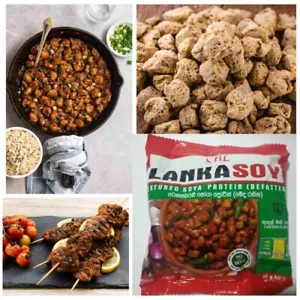 Aroma di pollo soia Lanka carne di soia testurizzata vegetale ad alto contenuto proteico cibo Ceylon 90 g - Foto 1 di 6