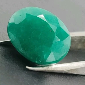 6.90 cts Natural Green Emerald Oval Cut Loose Gemstone AG275 - Picture 1 of 7
