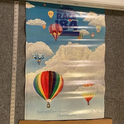 Vintage 1984 Great Zinzinnati BALLOON RACE Poster 22” X 33” - MINT Cincinnati - Image 1 of 4