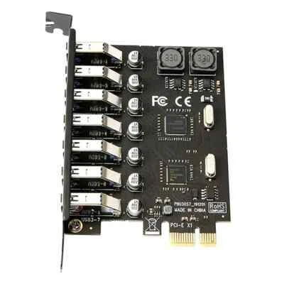 Expansion Card USB3 PCIe PCI-e USB 3.0 PCI Express Adapter PCI e to 7 port USB 3 - Image 1 of 4