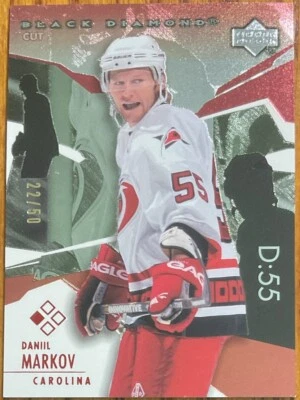 2003-04 Black Diamond Red Daniil Markov #27 Carolina Hurricanes #’d 22/50 - Image 1 of 2