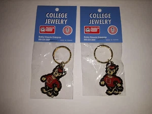 NC State Wolfpack Brass Keychain ( set of 2 ) - Picture 1 of 2