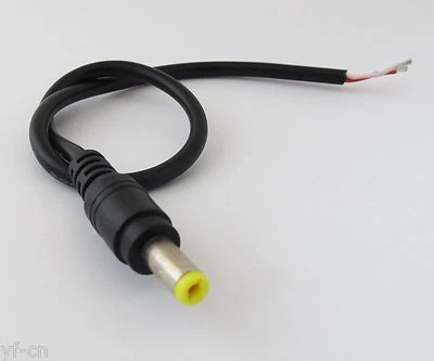 5pcs 30cm/1ft 5.5x2.1mm 5521 2.1mm CCTV DC Power Plug Straight Single Cord Cable - Image 1 of 4