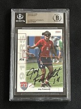 JOY FAWCETT 2004 CHOICE USA SOCCER SIGNED AUTOGRAPHED CARD BECKETT BAS AUTHENTIC