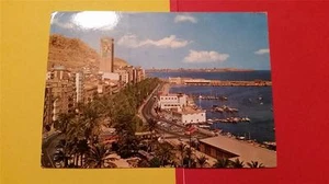 RARE VINTAGE POSTCARD 1960's COLOR "SKY VIEW ALICANTE SPAIN" COASTAL VIEW - Picture 1 of 1