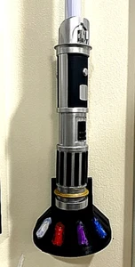 Lightsaber Wall Mount Holder BLACK  Savi's Workshop Holds 6 Kyber Crystals - Picture 1 of 10