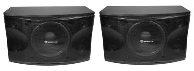 Pair Rockville KPS12 12" 3-Way 1600 Watt Karaoke Speakers+Wall Brackets / MDF! - Image 1 of 4