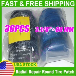 36PCS Radial Repair Round Tire Patch Large 3.1/8" - 80 MM Superior Quality - Picture 1 of 8