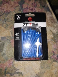 Zero Friction Tour 3-Prong Golf Tees 2-3/4 Inch Blue Pack of 40 - Picture 1 of 2