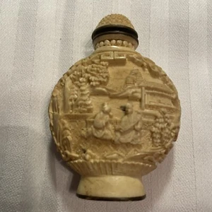 Nice Antique/Vintage Hand Carved Asian Snuff Bottle - Picture 1 of 6