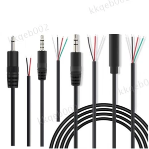 3.5MM jack Male Female Audio Cable Aux connector mono Stereo 2 3 4 core wire diy - Picture 1 of 12