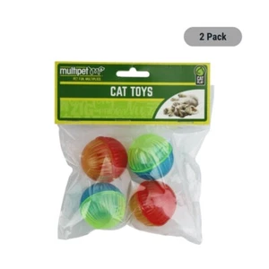 Multipet Lattice Balls Assorted Cat Toy, 1.5 Inch (2-Pack, 8 Balls)* - Picture 1 of 2