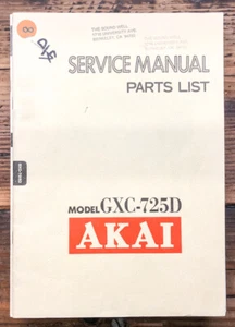 Akai GXC-725D Tape Recorder  Service Manual *Original* - Picture 1 of 1
