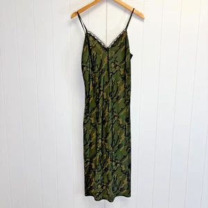 Wild Fable Slip Dress Women Medium Camo Green Lace Feminine Fairy Sexy Clubwear - Picture 1 of 9