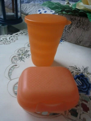 Tupperware Junge Welle Trinkbecher und Twinset orange - Bild 1 von 2