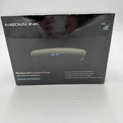 Medialink Wireless-N Broadband Router 300 Mbps 4-Port 10/100 Model: MWN-WAPR300N - Image 1 of 4